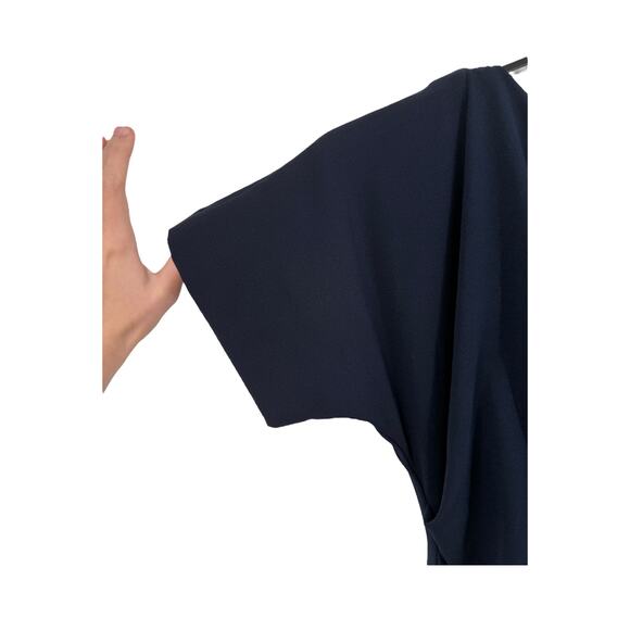 Betsy & Adam Madeline Long scuba crepe off the shoulder drop dress size 16W - Picture 4 of 8